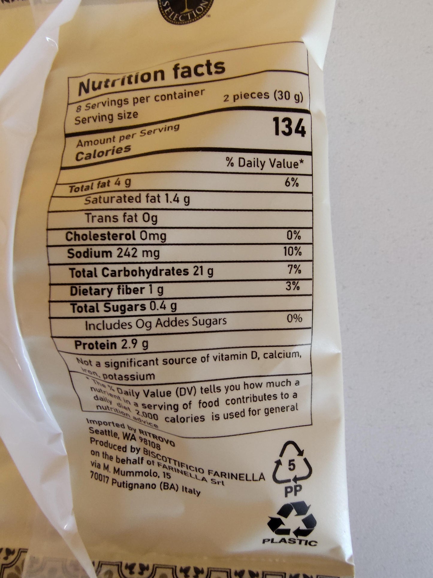 Ritrovo Cacio e Pepe Tarallini Single Serving