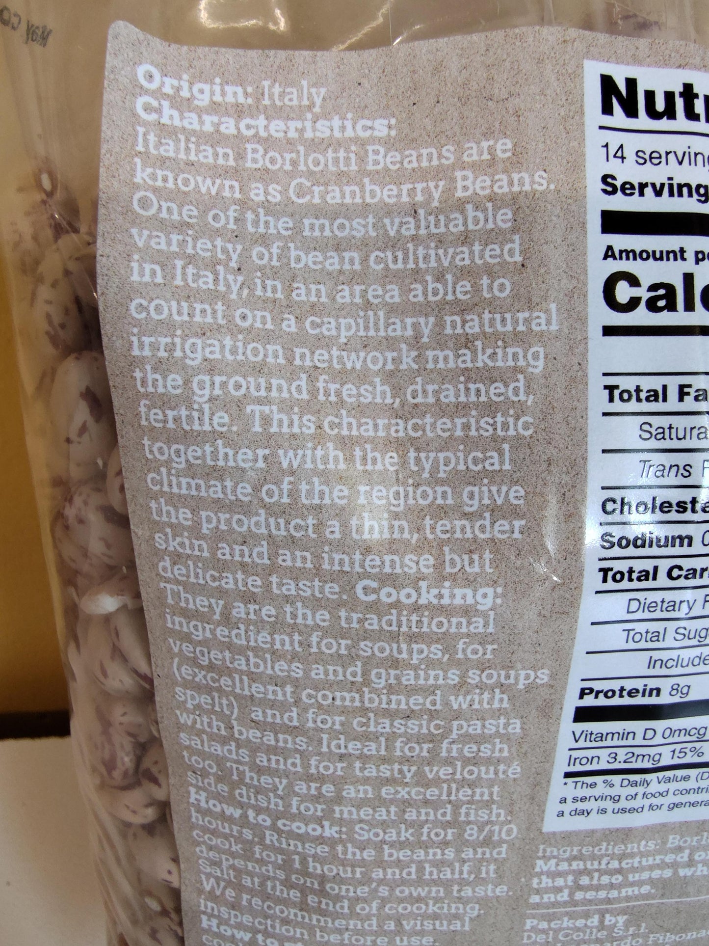 Del Colle Italian Borlotti Beans
