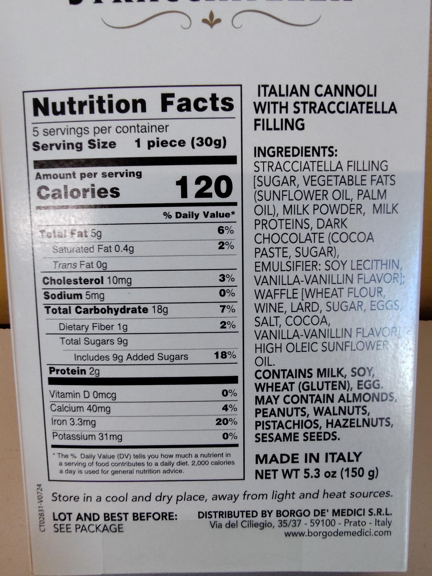 Italian Cannoli with Stracciatella