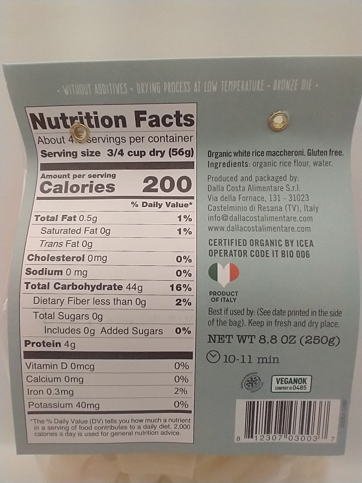 Gluten Free Organic Maccheroni Rice Pasta