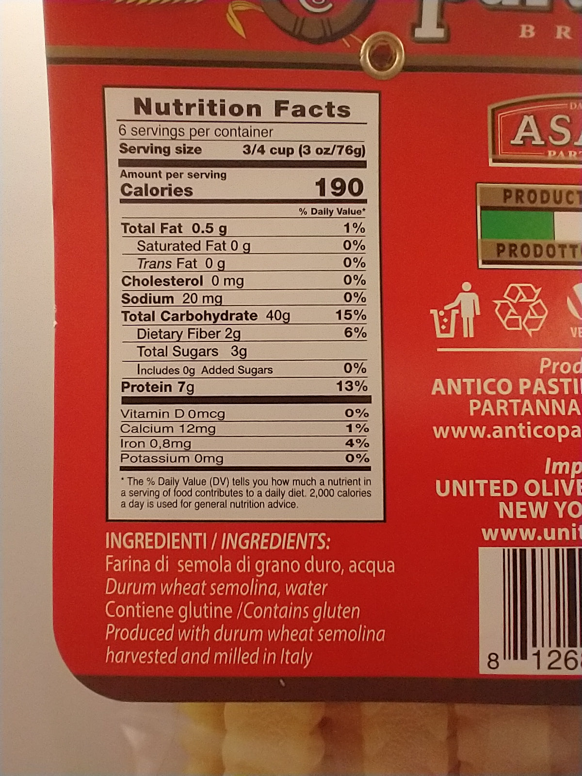 Partanna Mafaldine Pasta