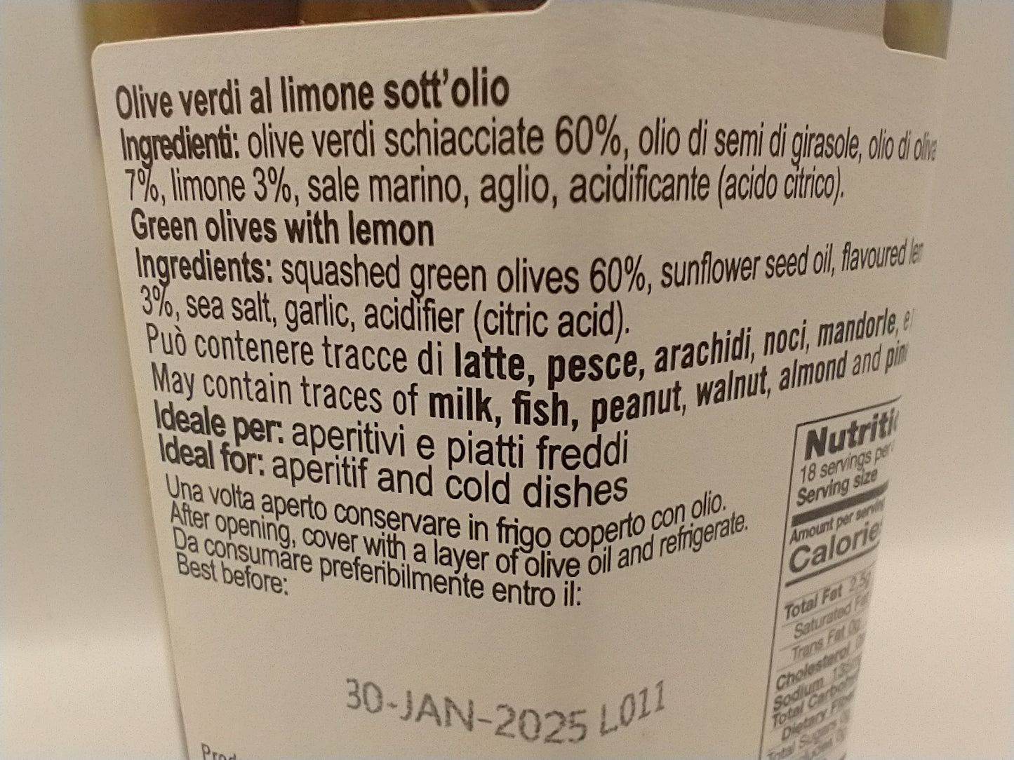 Squashed Green Olives with Lemon