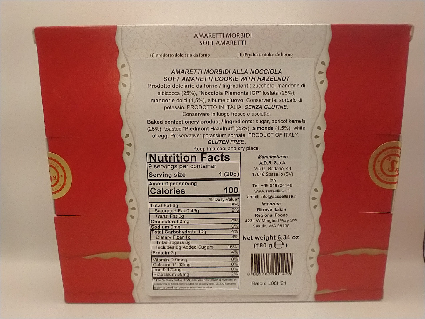 Soft Hazelnut Amaretti Box