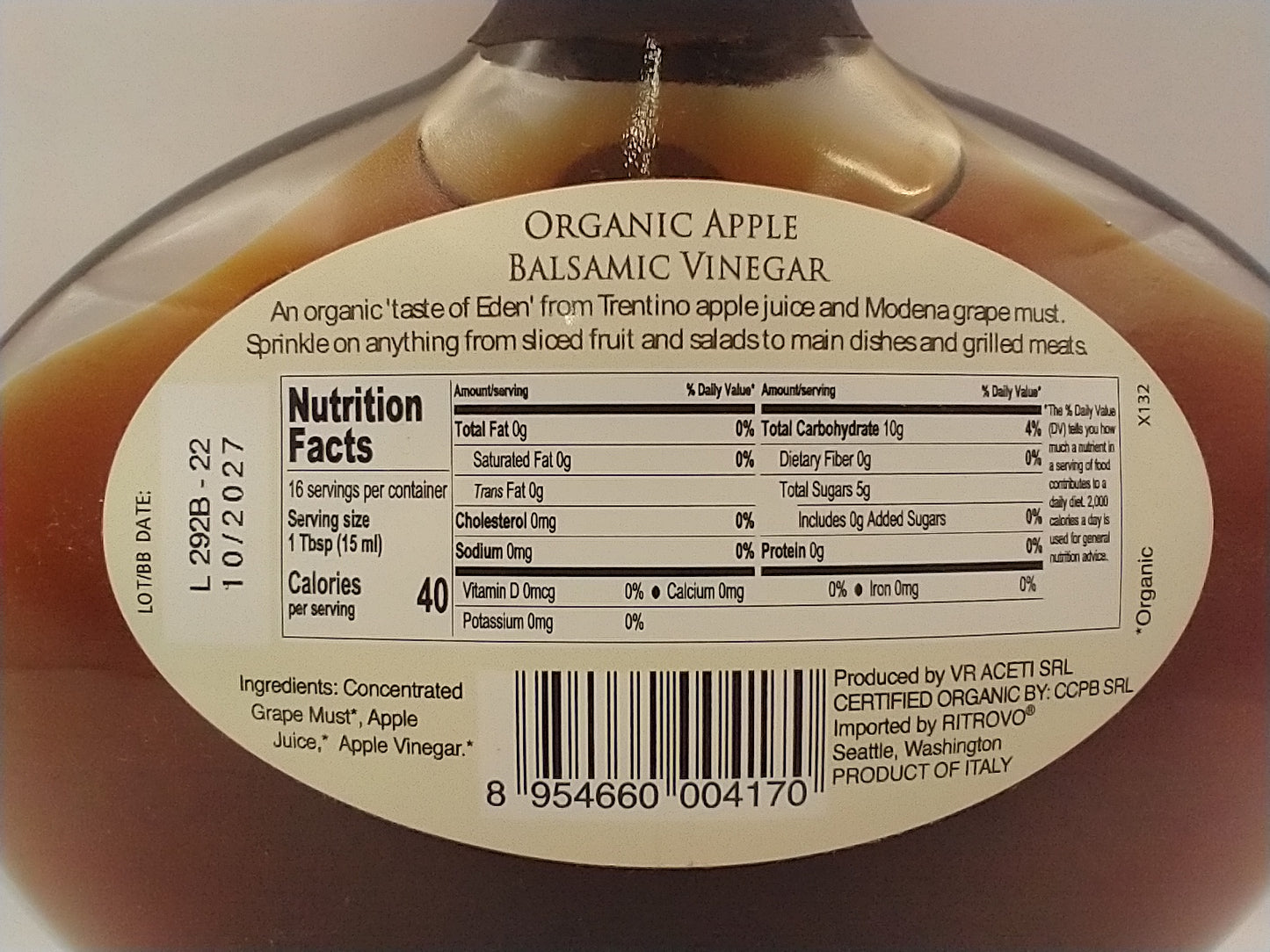 Organic Apple Balsamic Vinegar
