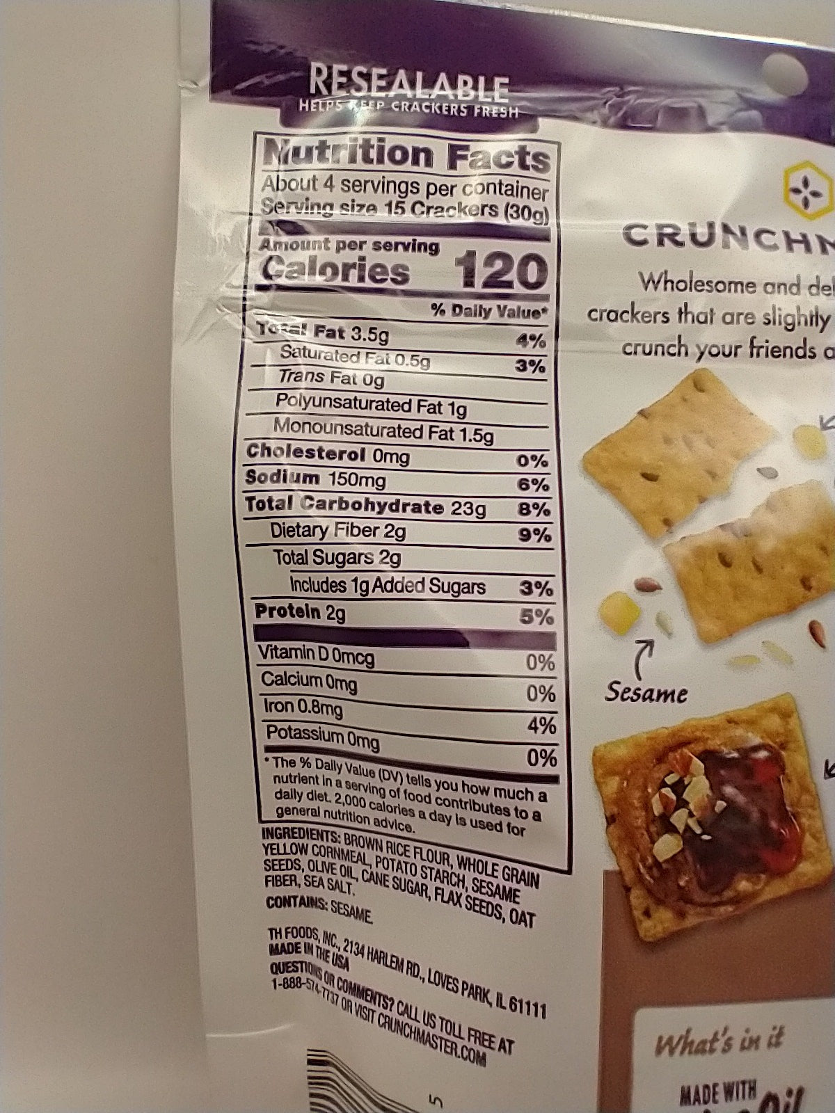 Gluten Free Crunchmaster Multigrain Sea Salt Crackers