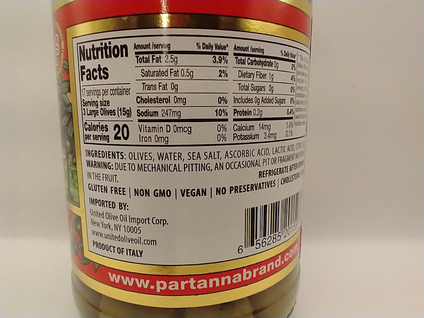 Partanna Castelvetrano Pitted Green Olives