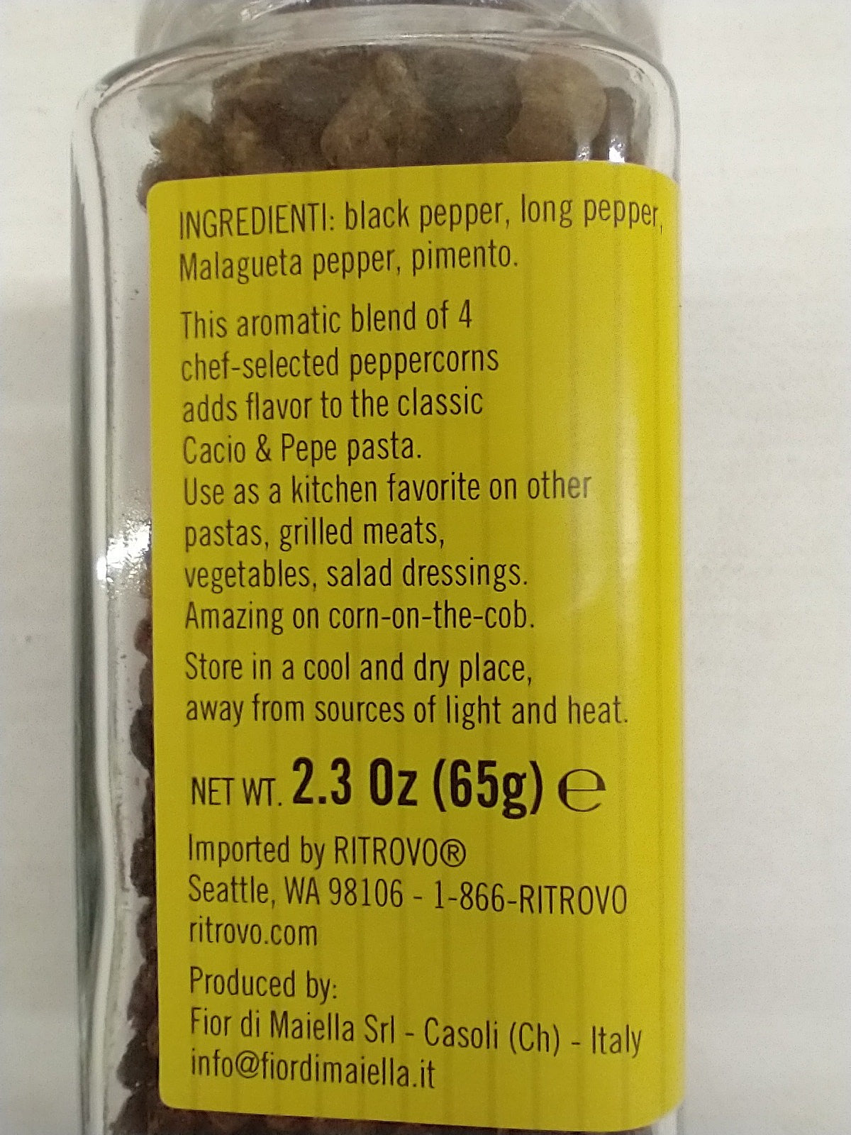 Fior di Maiella Peppercorn Trio for Cacio e Pepe