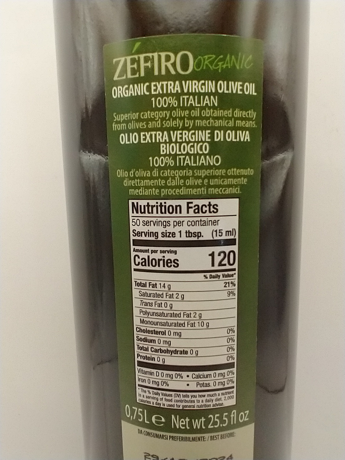 Carmela Di Caro Zefiro Organic EVOO