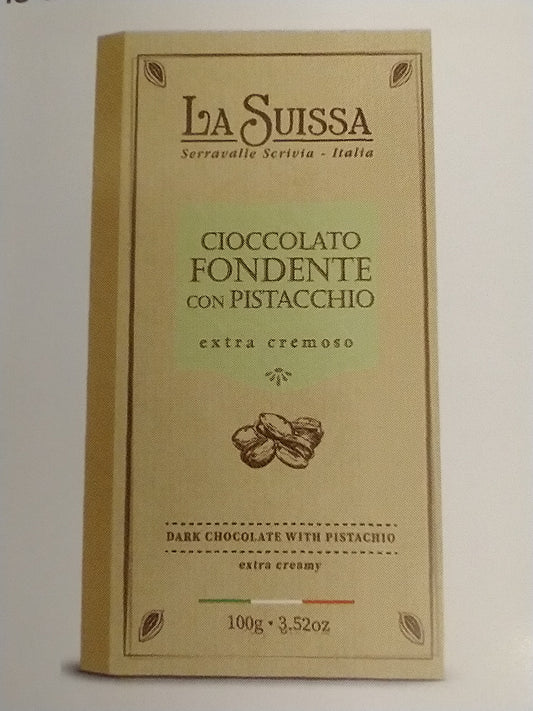 La Suissa Pistachio Dark Chocolate Bar
