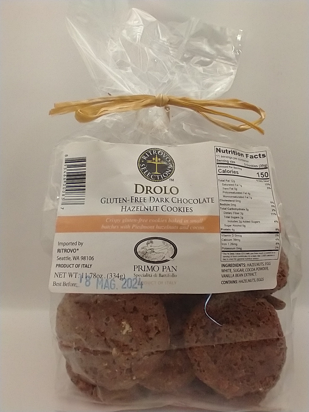 Drolo Chocolate Hazelnut Cookies Gluten Free