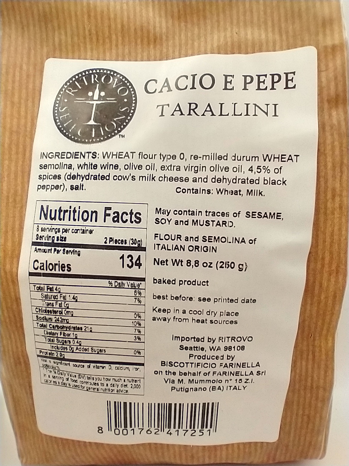 Cacio e Pepe Taralli with Pecorino and Black Pepper