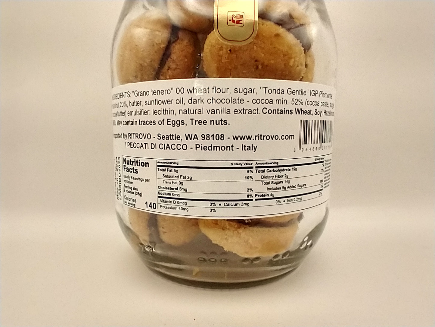Ritrovo Baci di Dama Cookies in Jar