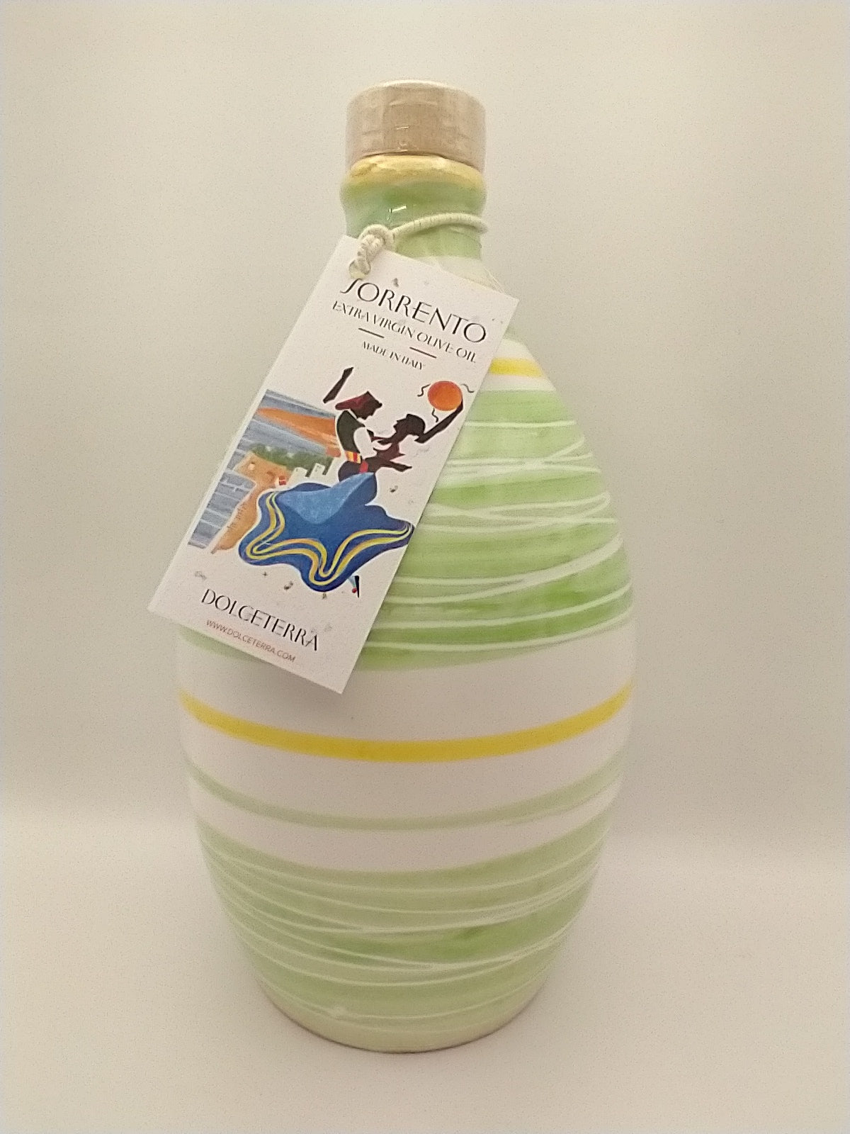 Sorrento Extra Virgin Olive Oil in Green Handmade Jar