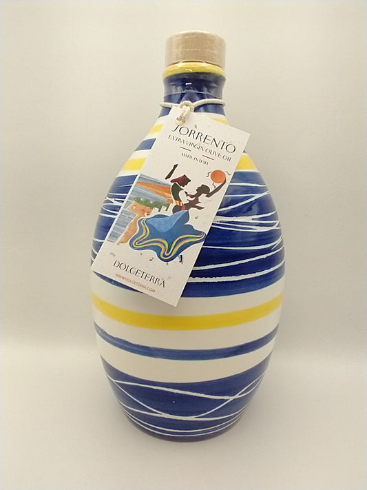 Sorrento Extra Virgin Olive Oil in Blue Handmade Jar