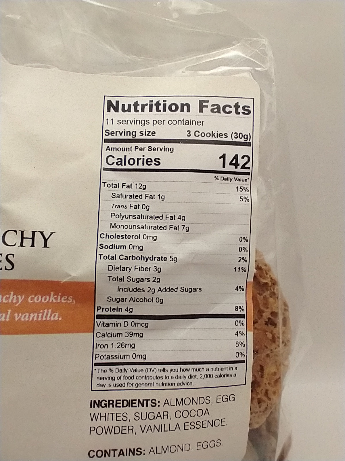 Volo Gluten Free Almond Crunchy Cookies