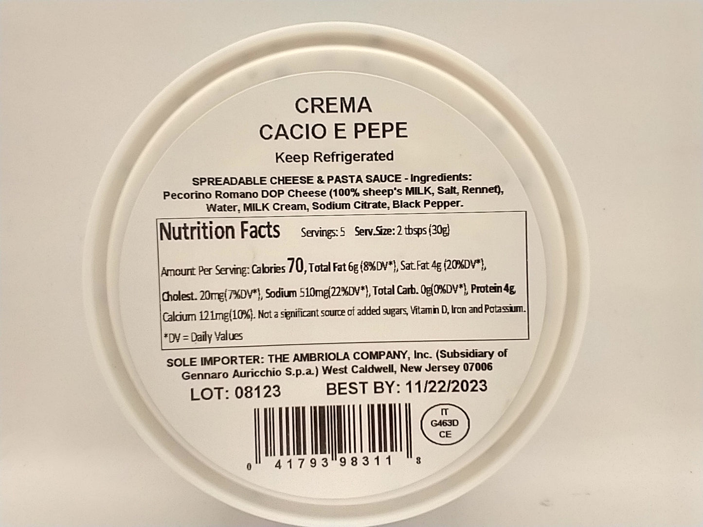 Locatelli Crema Cacio e Pepe