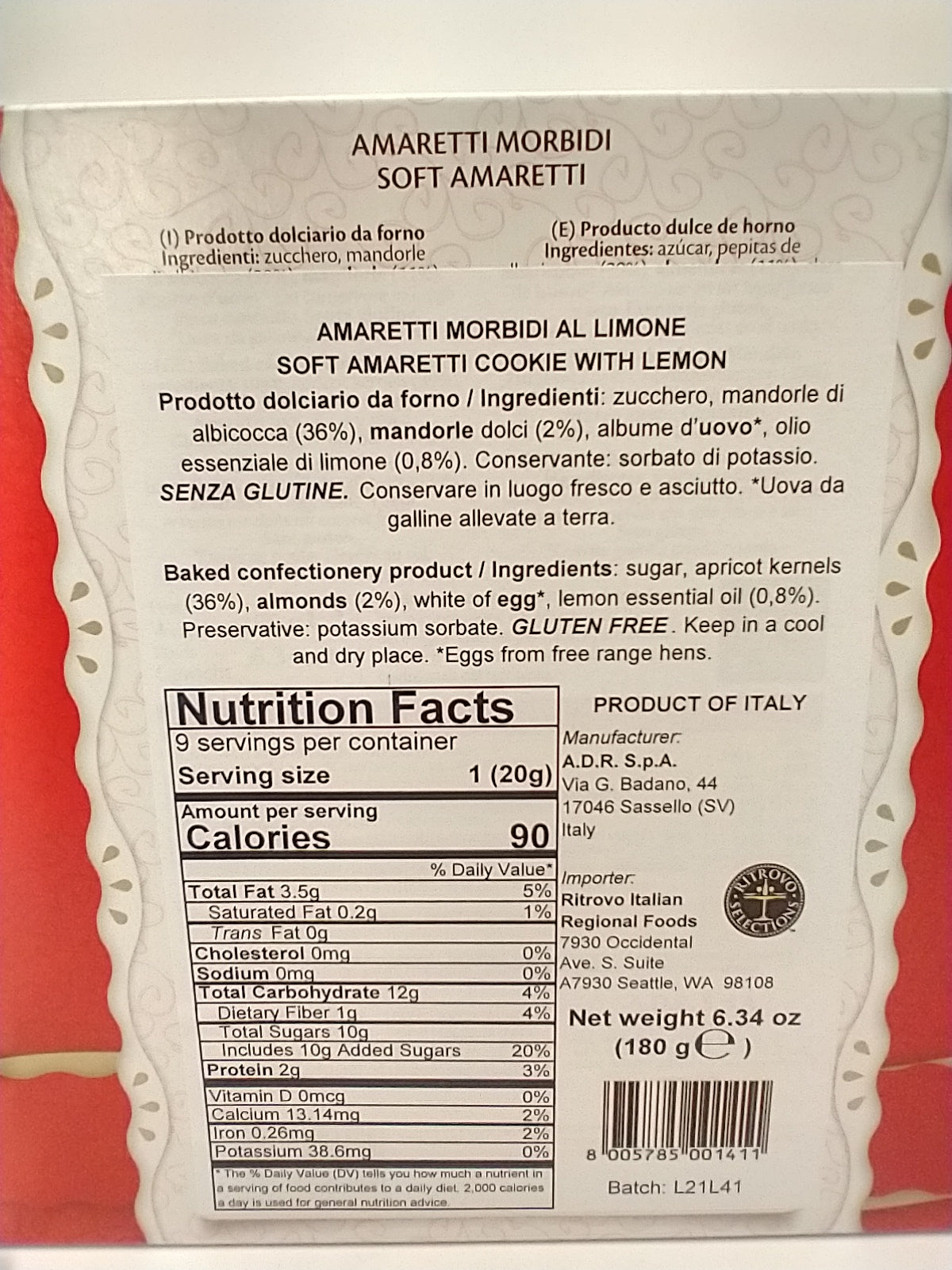 Soft Lemon Amaretti Box