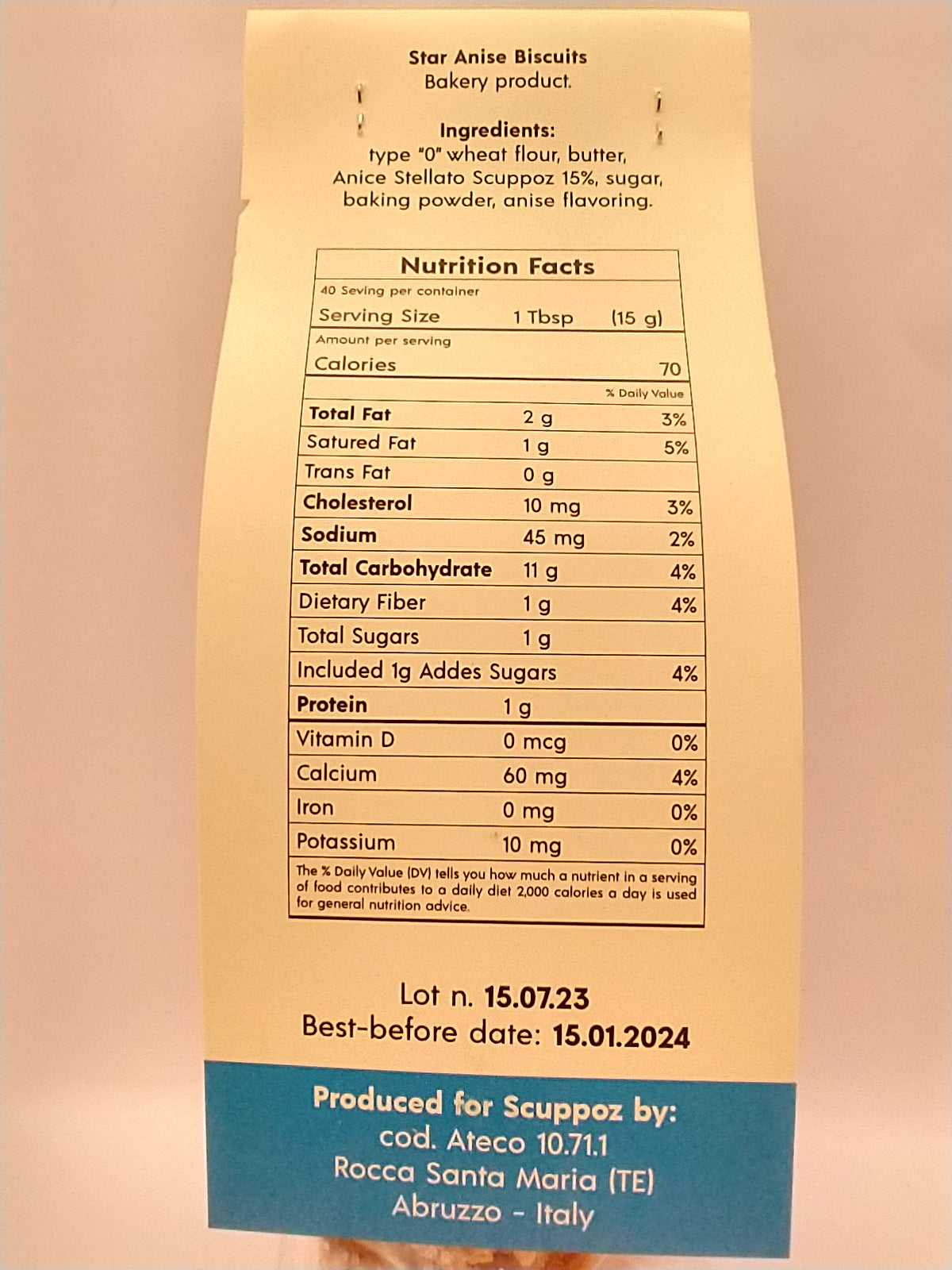 Scuppoz Biscotteria Star Anise Biscuits