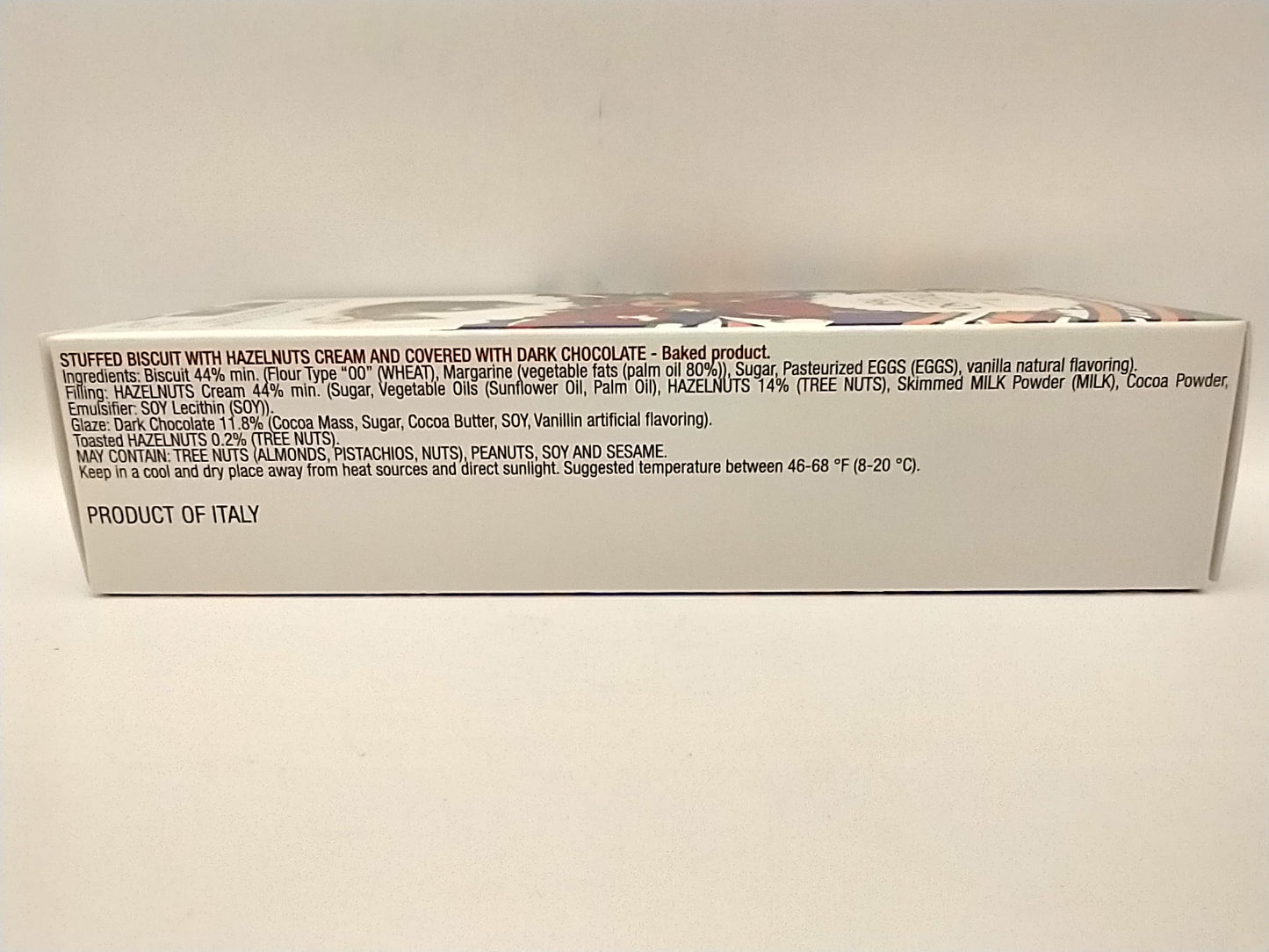 Peluso Hazelnut Moretti Cookies, Dark Chocolate covered and Hazelnut Filling 2.12 oz