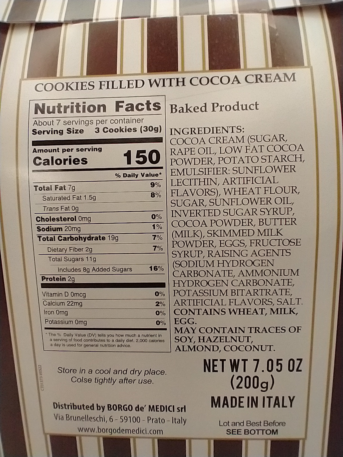 Borgo de' Medici Chocolate Dolcetti Cream filled cookie