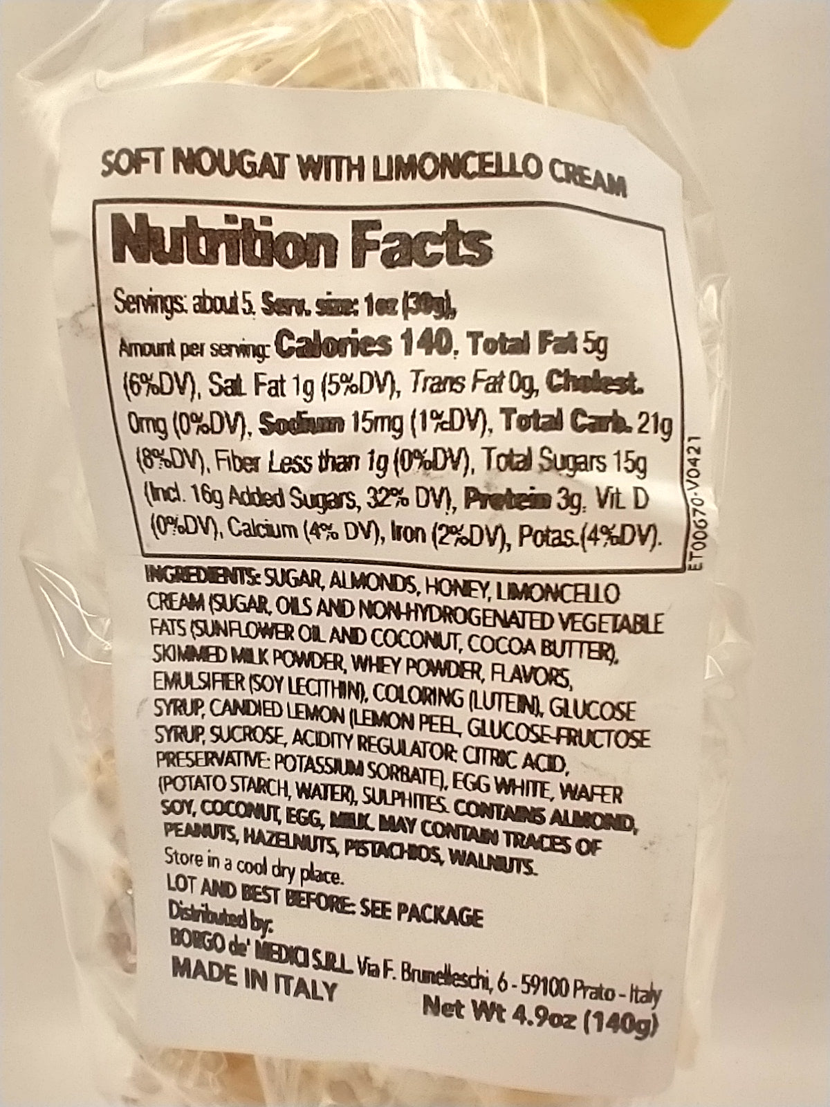 Borgo de' Medici Soft Nougat Limoncello