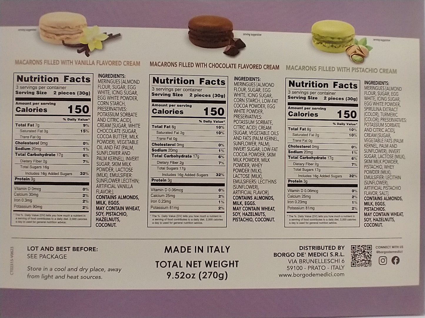 Borgo de' Medici Assorted Italian Macarons