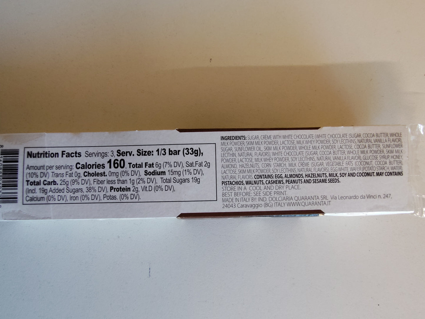 Nougat with White Chocolate