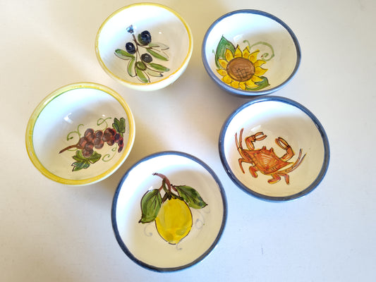 Bowl, 3 inch for dipping, assorted designs (8cm)