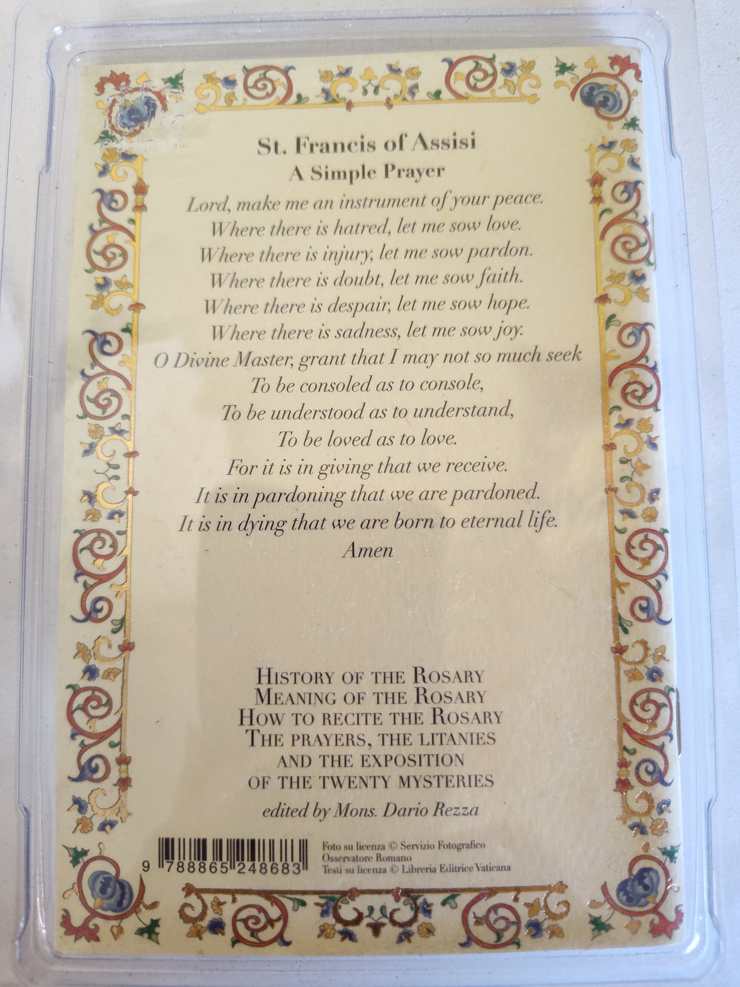 Rosary and Book Pope Francis