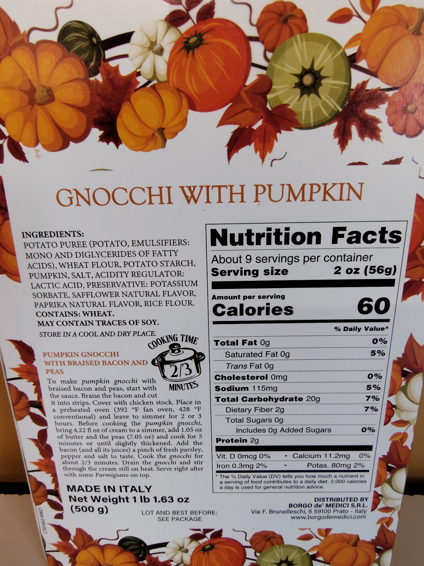 Borgo de' Medici Pumpkin Gnocchi