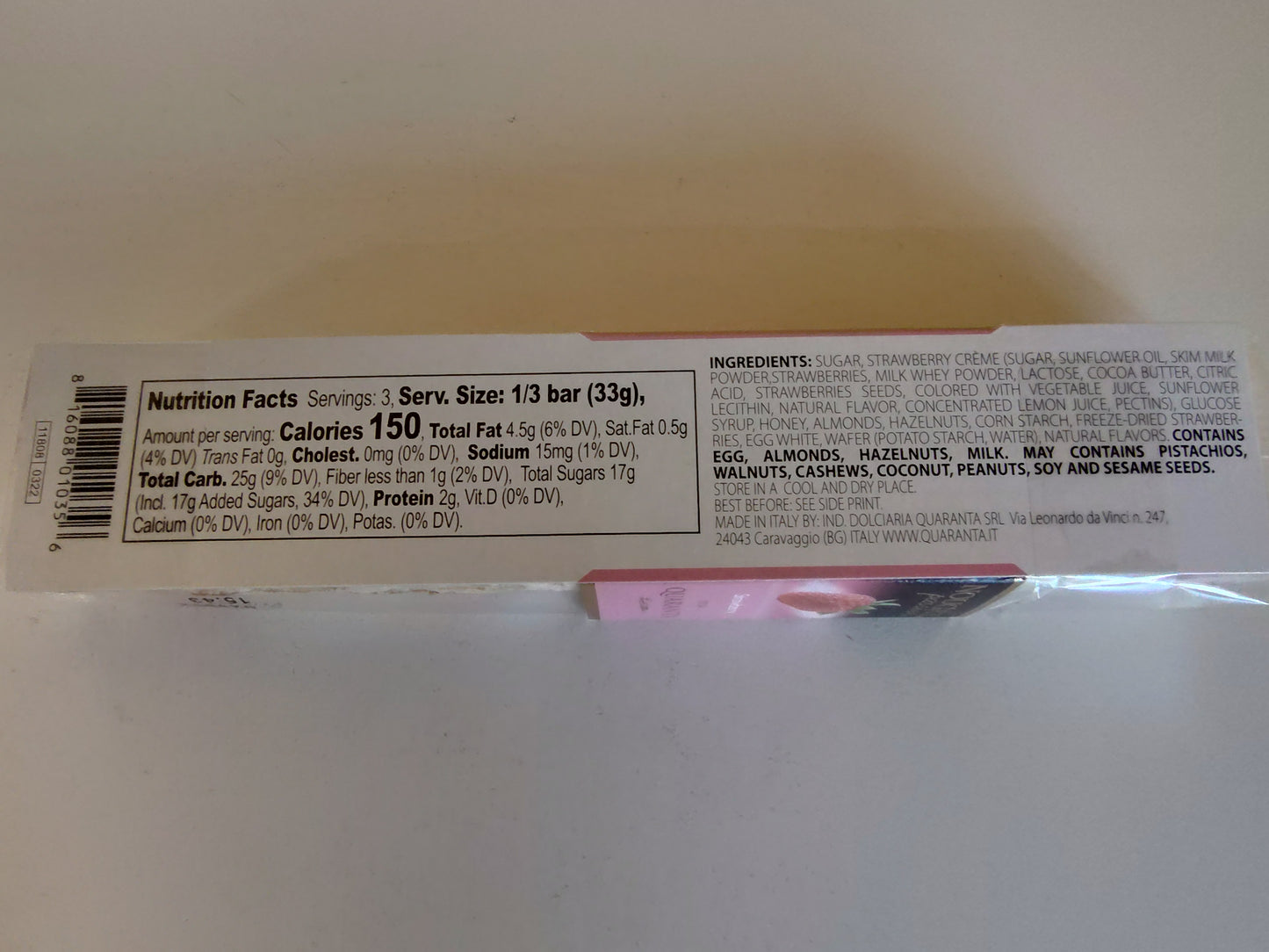 Nougat with Strawberries