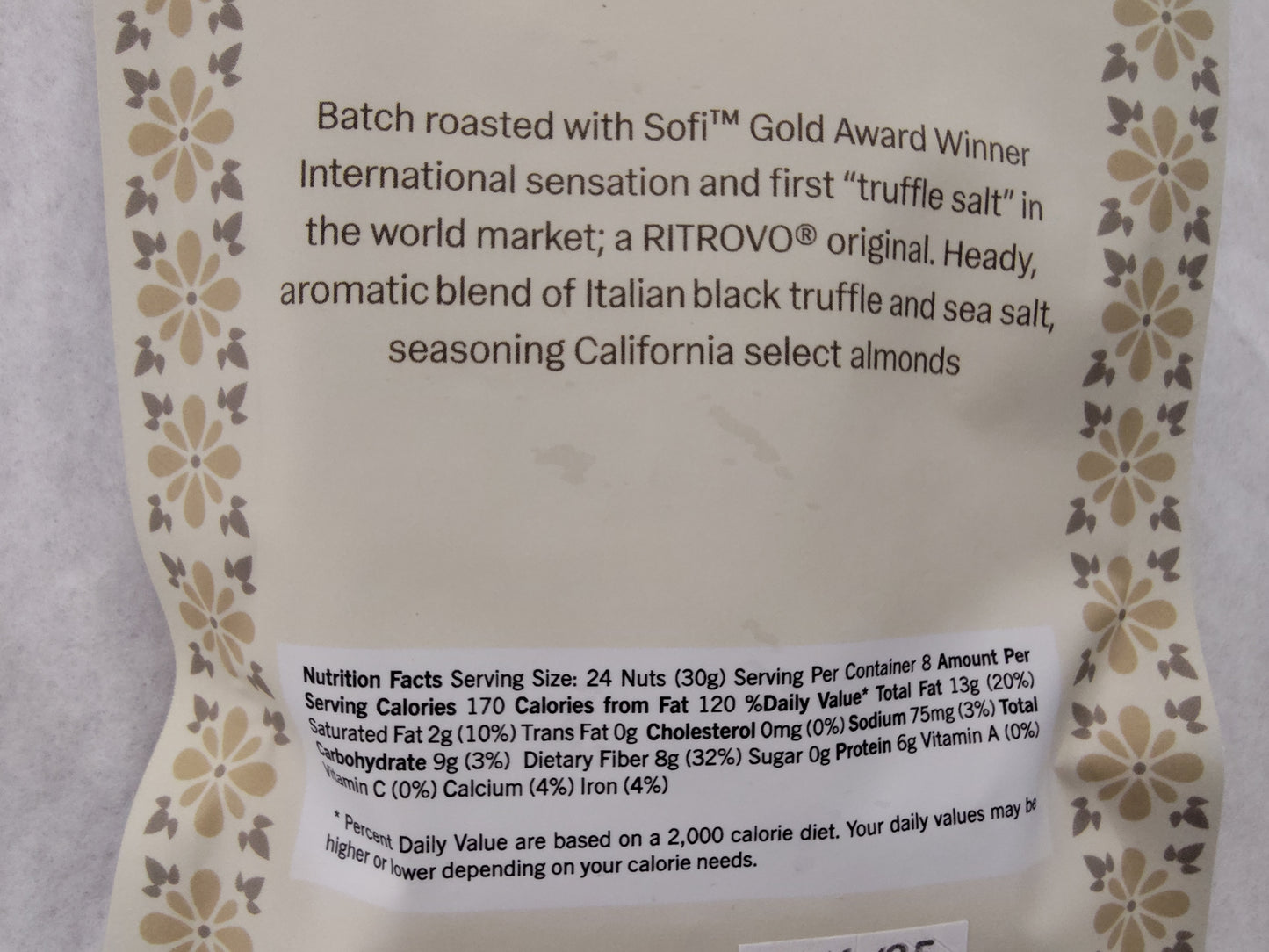 Ritrovo Toasted Almonds with Truffle and Salt Single Serve
