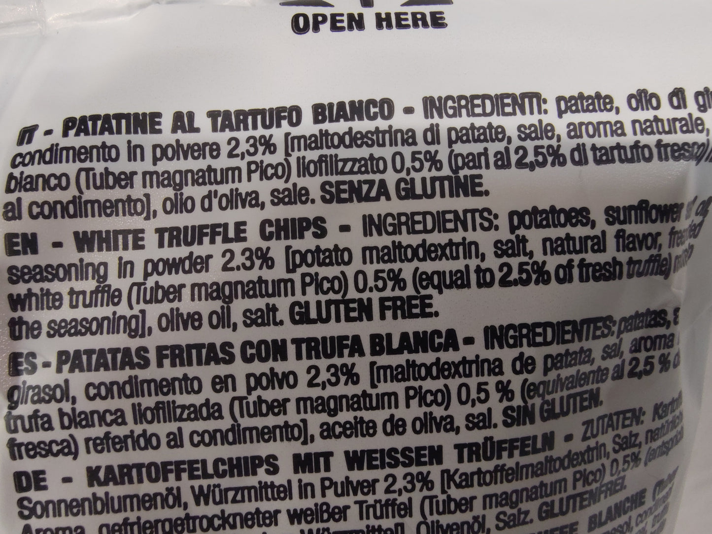 TartufLanghe Patatine Bianco White Truffle Chips