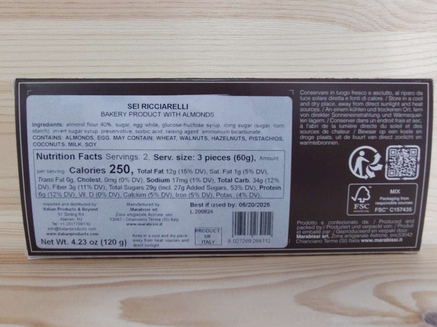 Marabissi Ricciarelli Almond Cookies 4.23 oz