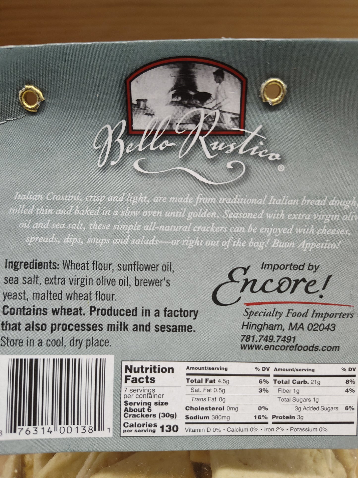 Bello Rustico Sea Salt Crackers