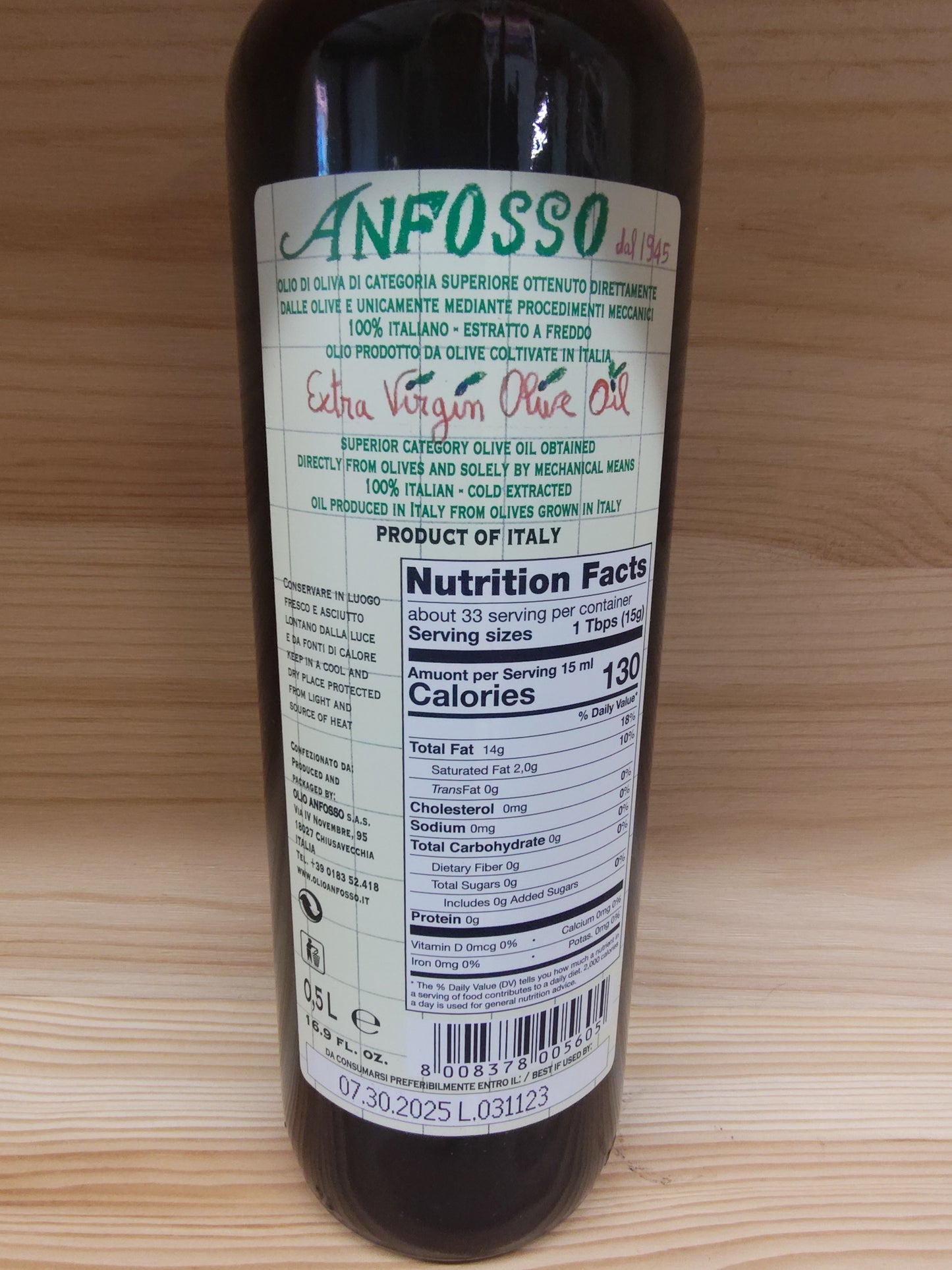 Anfosso Olio di Casa Extra Virgin Olive Oil