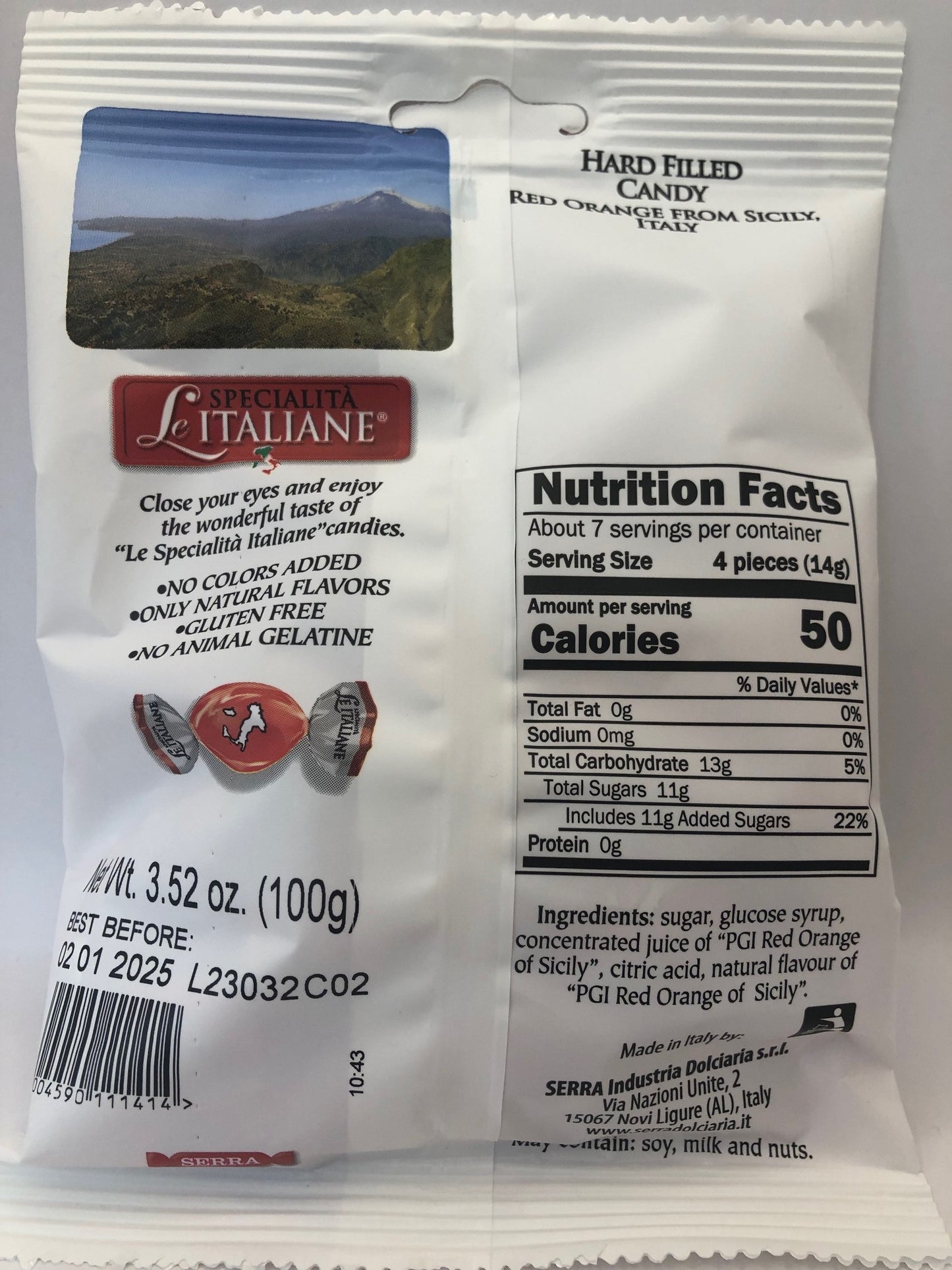 Hard Filled Candy Red Orange