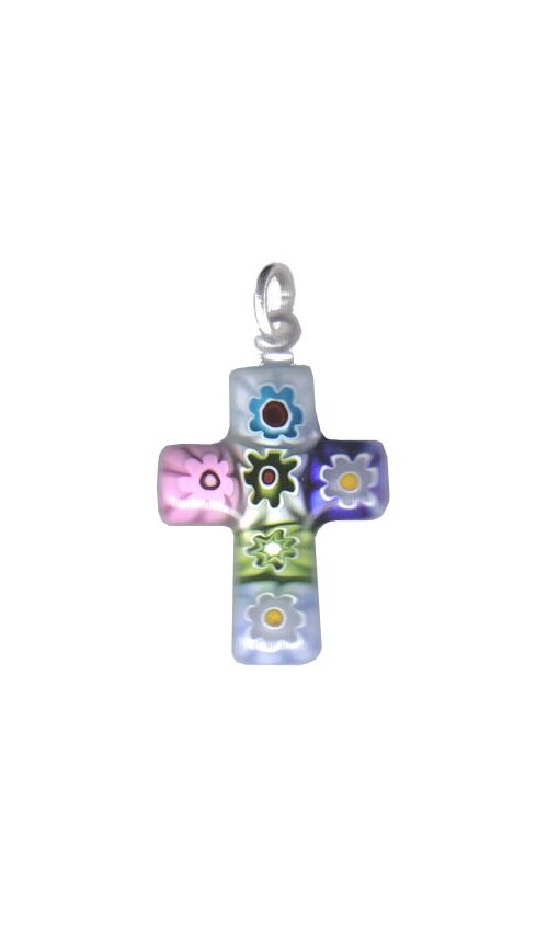 Murano Glass Pastel Cross
