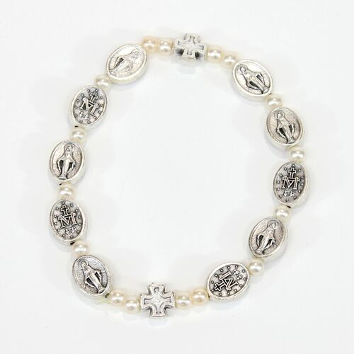 Mother Mary Pearl Bracelet