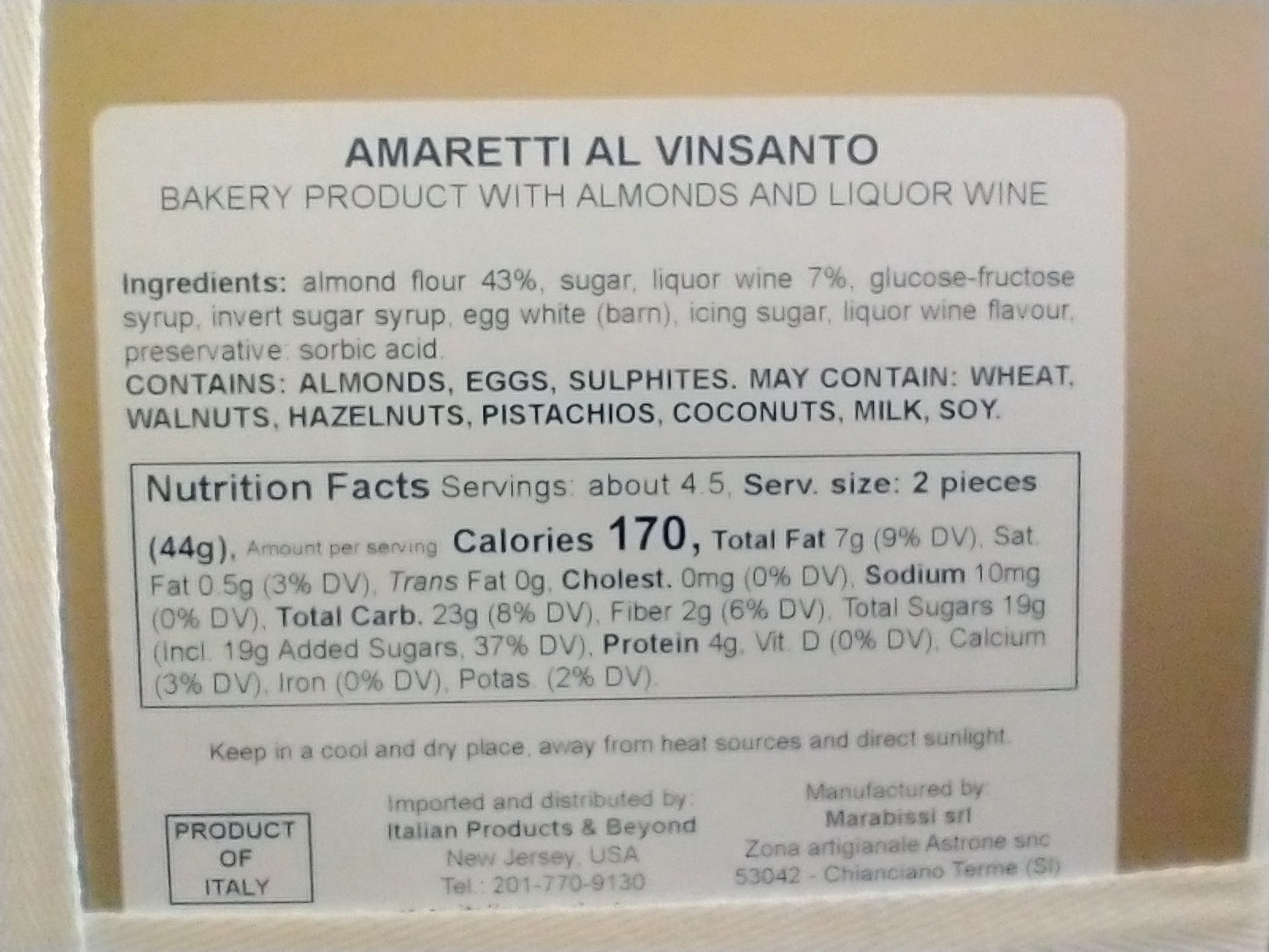 Marabissi Amaretti Vin Santo