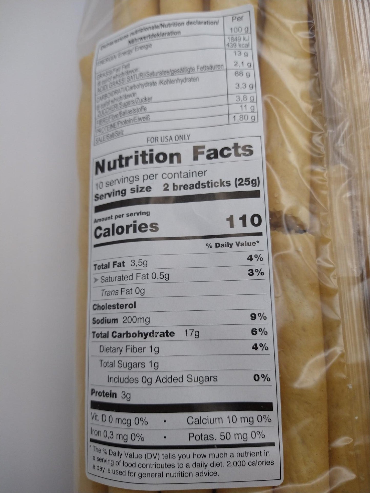 Breadsticks Grissini del Vecchio Palone