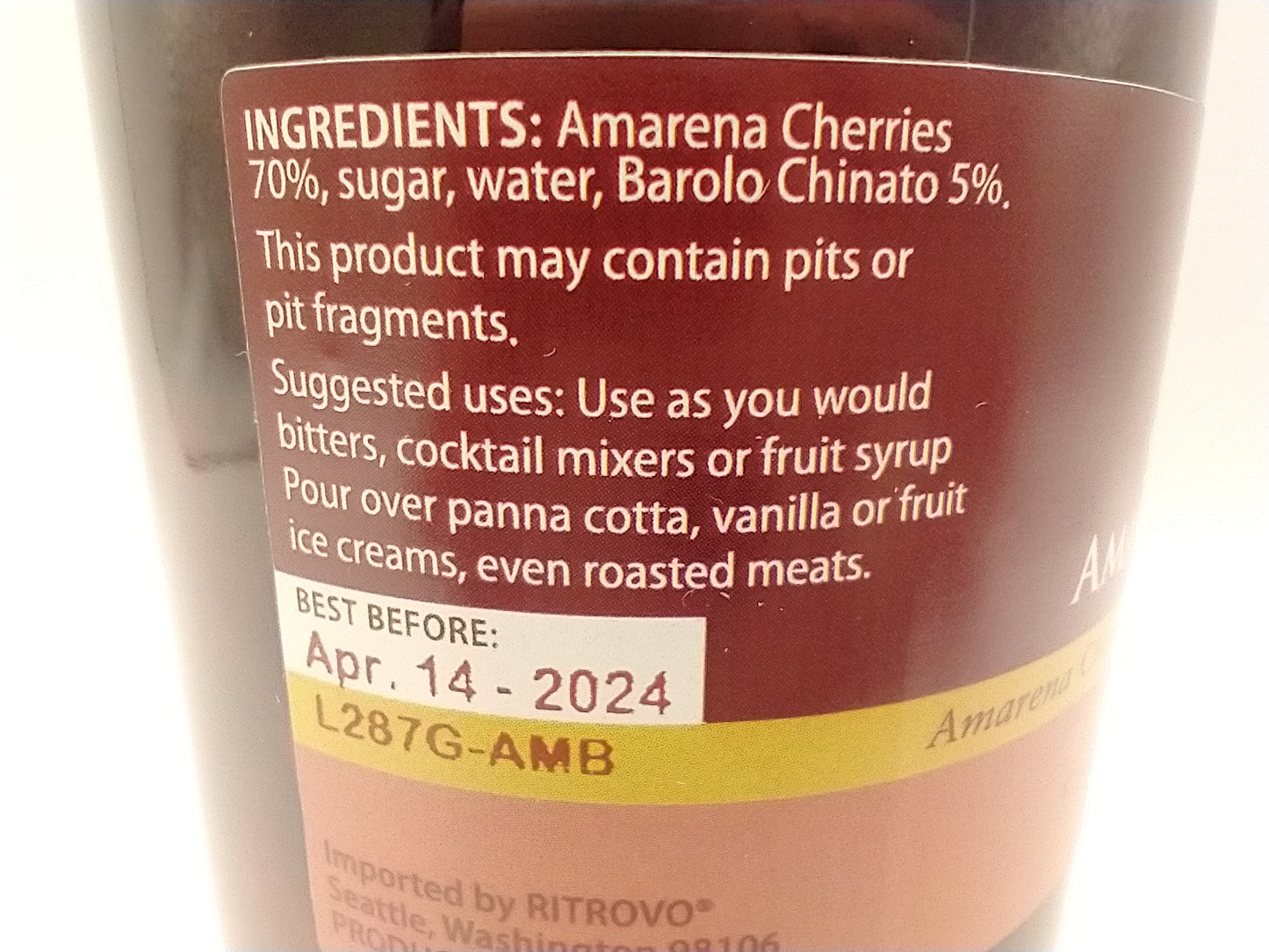 Amarena Cherries in Barolo Wine