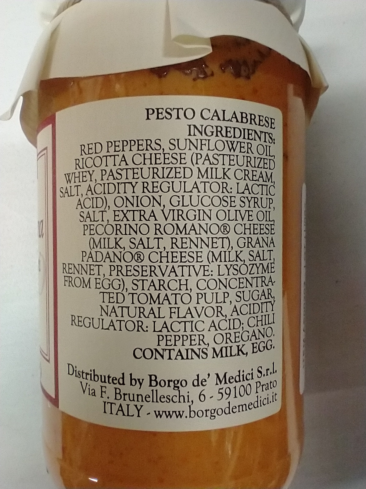 Borgo de' Medici Bruschetta Ricotta and Bell Peppers Spread