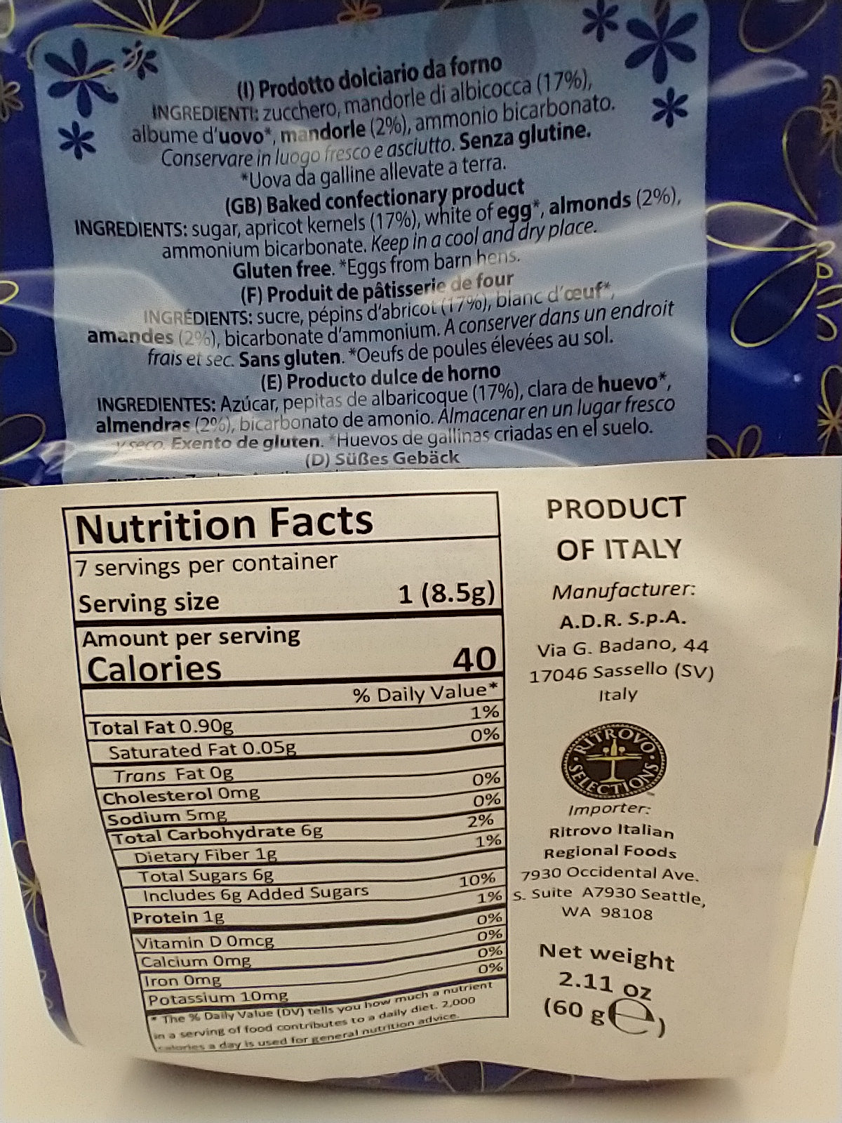 Crunchy Amaretti Cookies flourless