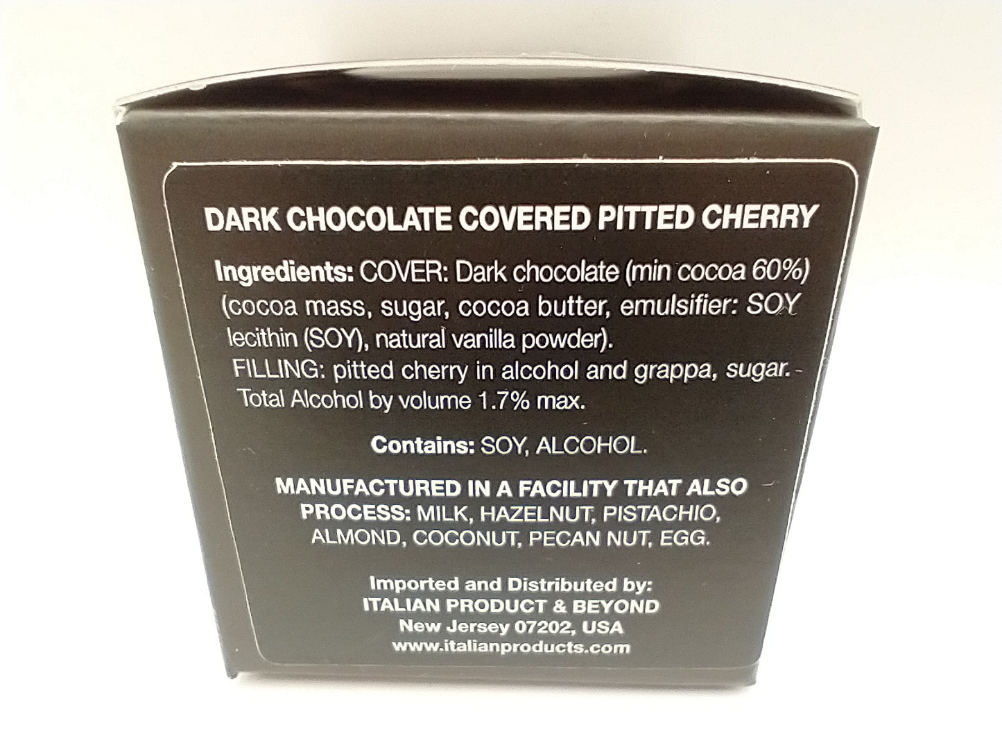 Dark Chocolate Covered Grappa Dipped Cherries