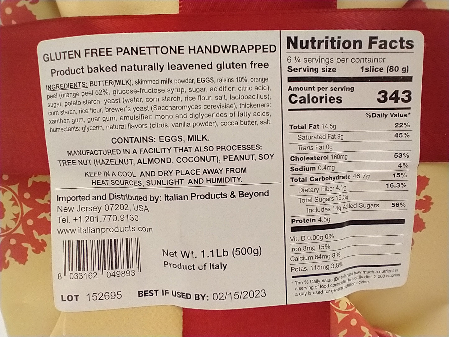 Panettone Gluten Free