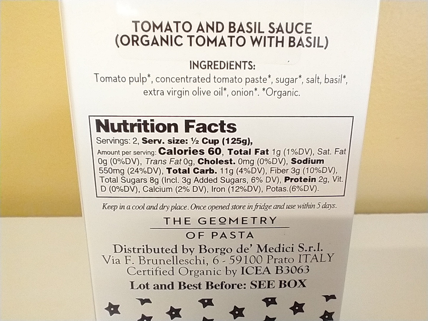 The Geometry of Pasta Tomato & Basil Pasta Sauce, Organic