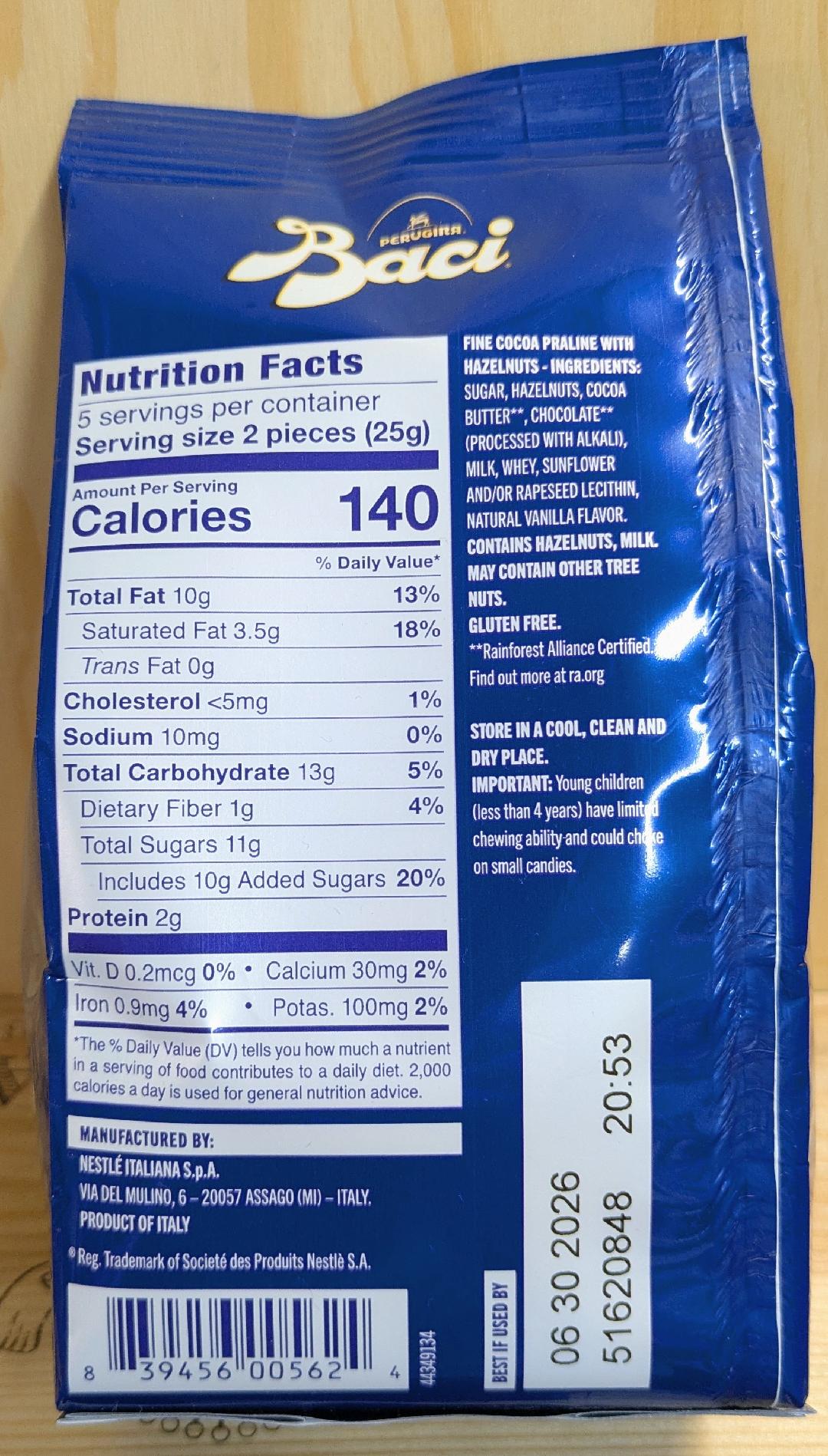 Baci Kiss Milk Chocolate BAG