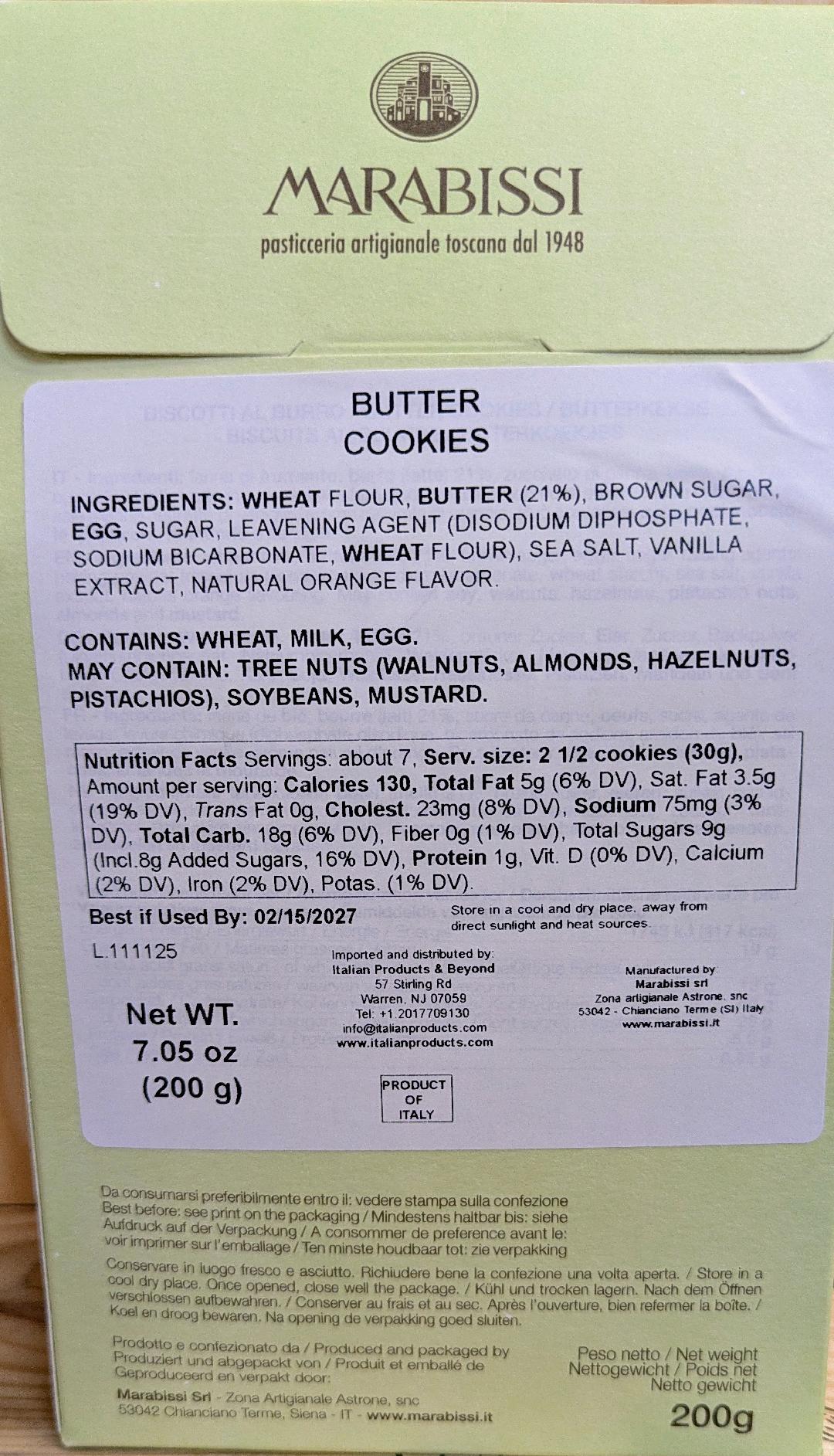 Marabissi Butter Cookies