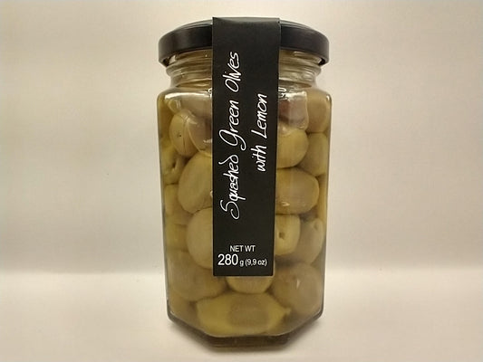 Squashed Green Olives with Lemon